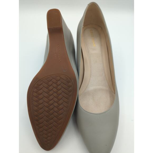 Cole Hann Gray Slip-on Wedge Close Toes Heel Size 9b - Picture 9 of 9